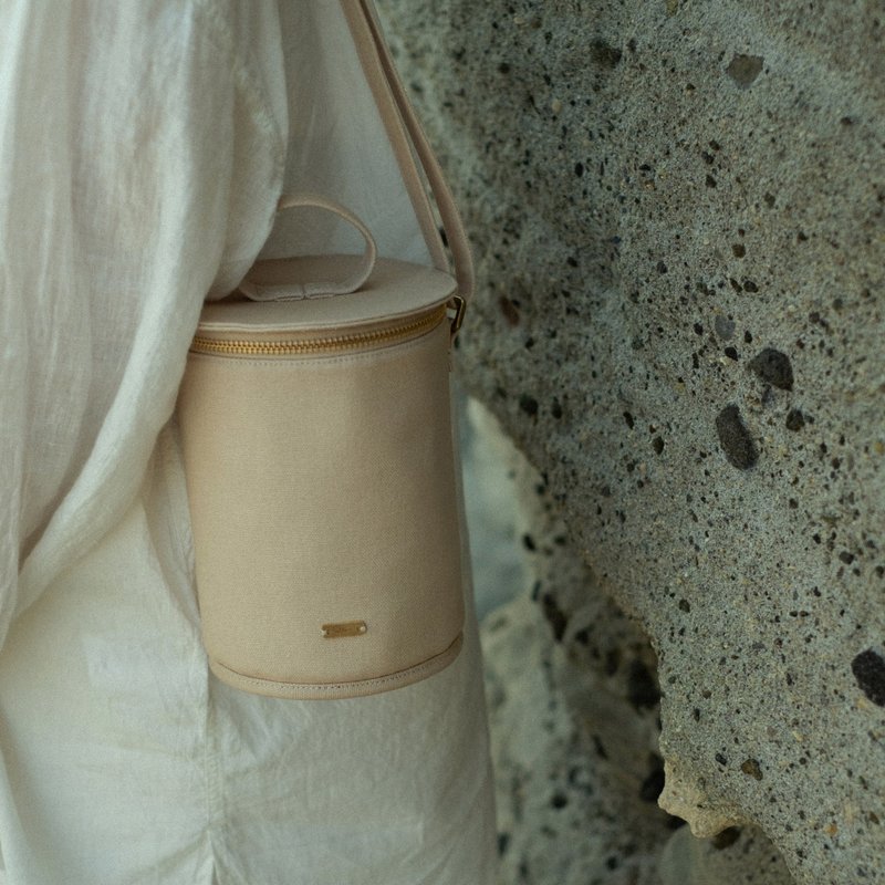 canister / 帆布肩.側背包 / 兩色 - 側背包/斜背包 - 棉．麻 多色