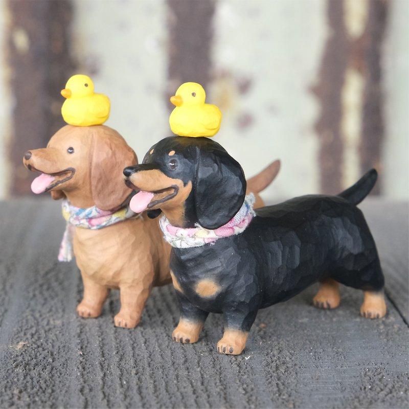 Dachshund 【Want to Pet Statue Series】 - Stuffed Dolls & Figurines - Resin Multicolor