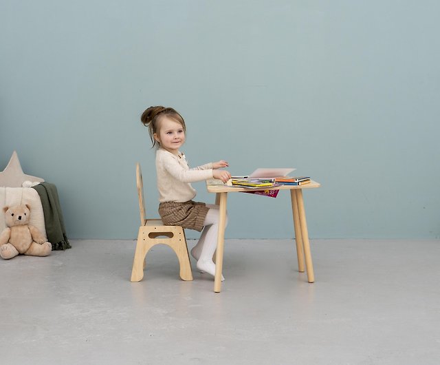 Toddler Desk and Chair - WoodandHearts