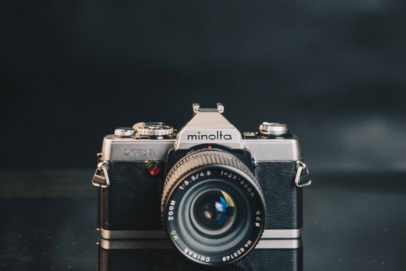 Minolta XG1+CHINAR 28-80mm f3.5-4.5 #135底片相機 - 相機/拍立得/底片相機 - 其他金屬 黑色