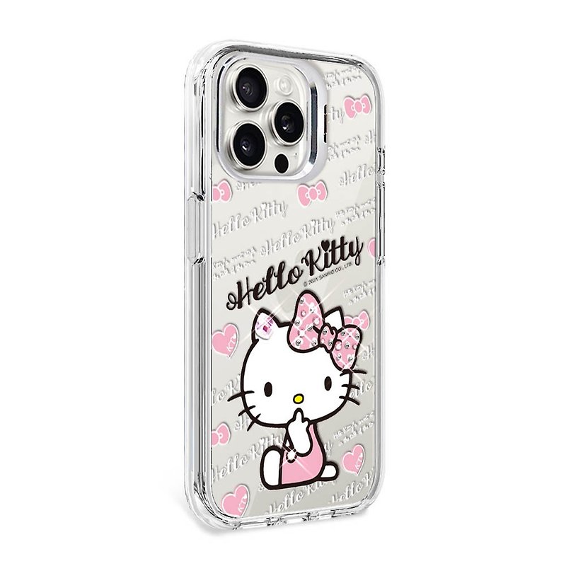 iPhone15 14 13 12 series military standard anti-fall crystal phone case with invisible stand-Katie silly - เคส/ซองมือถือ - วัสดุอื่นๆ หลากหลายสี