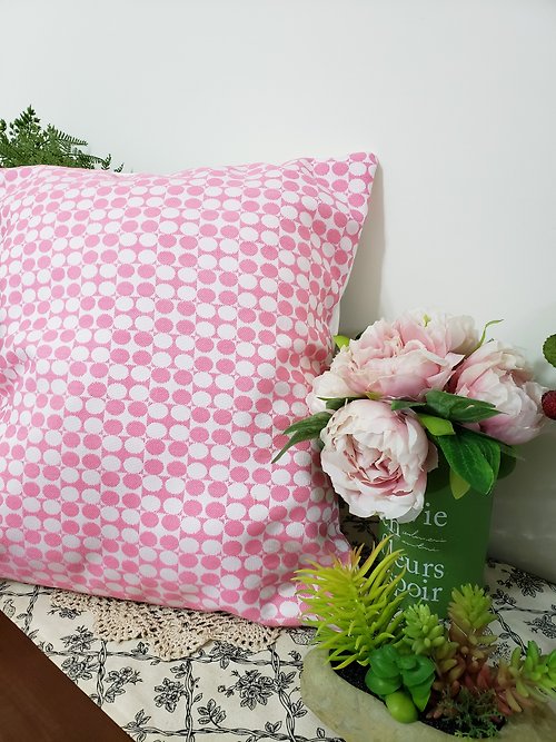hazelnut 北歐風格特色粉紅色幾何圖案抱枕靠枕靠墊枕套