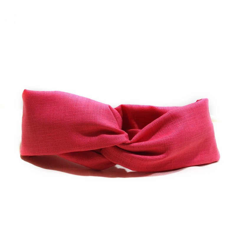 Lollipop plain cross headband - ที่คาดผม - ผ้าฝ้าย/ผ้าลินิน สีแดง
