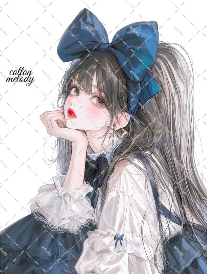 original sticker no.6787 人物ステッカー オリジナルステッカー 人物ステッカー 女の子ステッカー オリジナル人物ステッカー - 貼紙 - 紙 