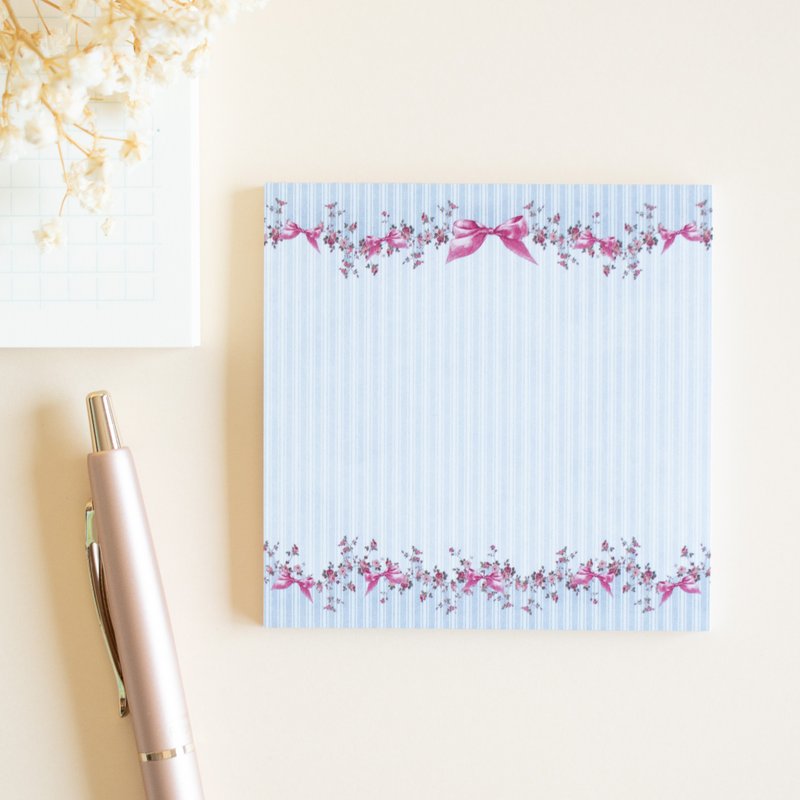 Memo Pad - Vintage Rose No.45 - Sticky Notes & Notepads - Paper Blue