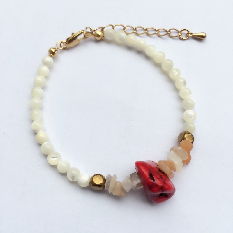 Coral Stone series -Aries - Bracelets - Other Materials Multicolor