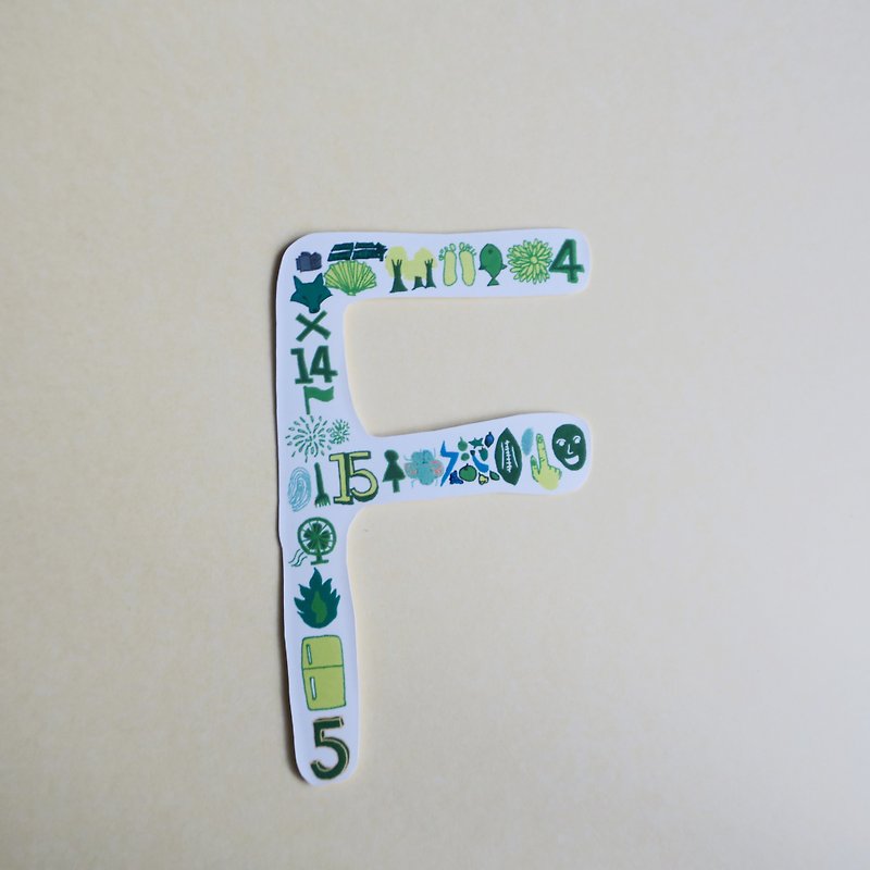 English alphabet stickers FJ - สติกเกอร์ - กระดาษ 