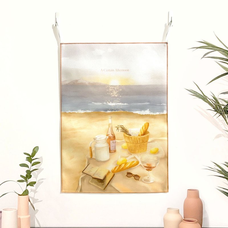 Fabric Poster  | beach picnic | 40 * 55 - Wall Décor - Other Materials White