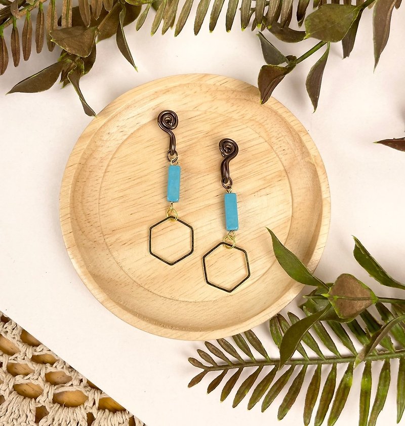 Dream Hexagonal Painless Clip-On - Earrings & Clip-ons - Other Metals 