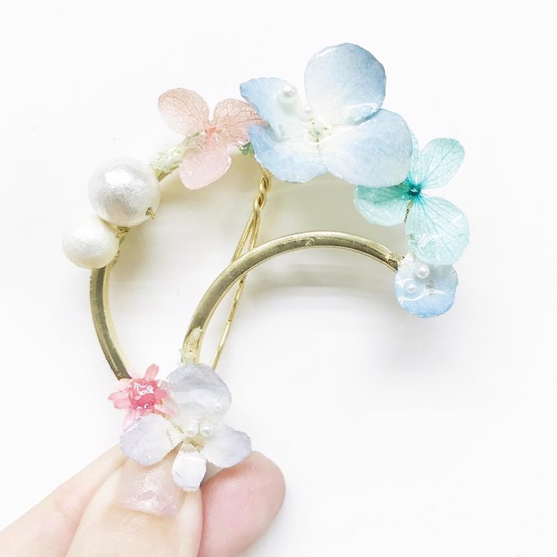 [Atelier A.]Crystal Hydrangea Hairclip - Hair Accessories - Plants & Flowers 