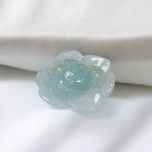 瓔珞珠寶盒 E.L.Jewelry Box 【似玉如花】冰種翡翠蓮花項鍊 | 天然緬甸玉A貨翡翠 | 送禮