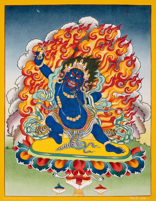 Boudha Stupa Thanka Centre 原創手繪金剛手菩薩唐卡 | 憤怒護法神
