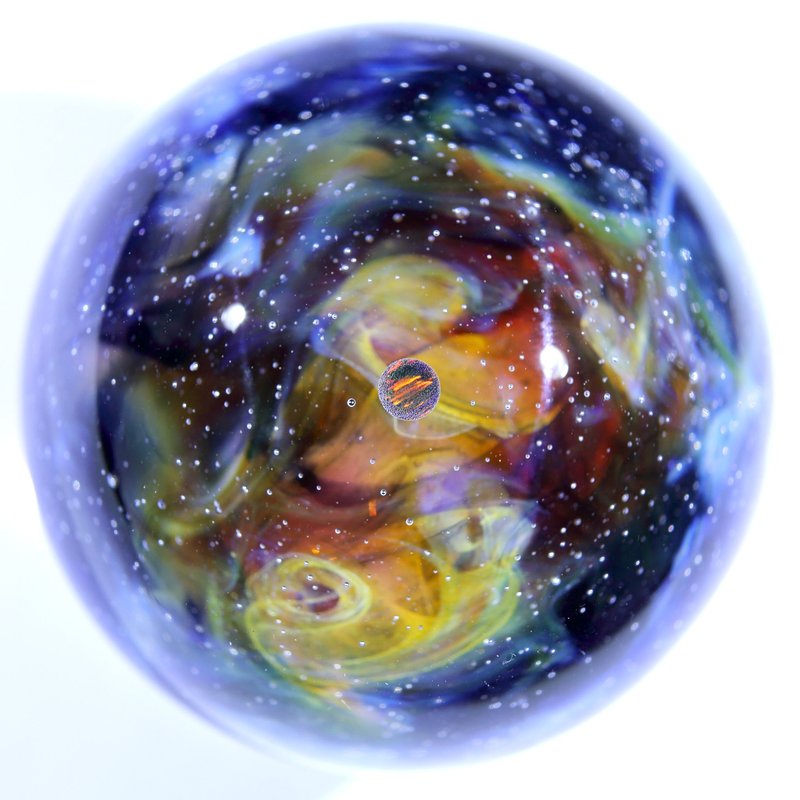45mm 宇宙玻璃球擺設 no.M145 - 擺飾/家飾品 - 玻璃 紅色
