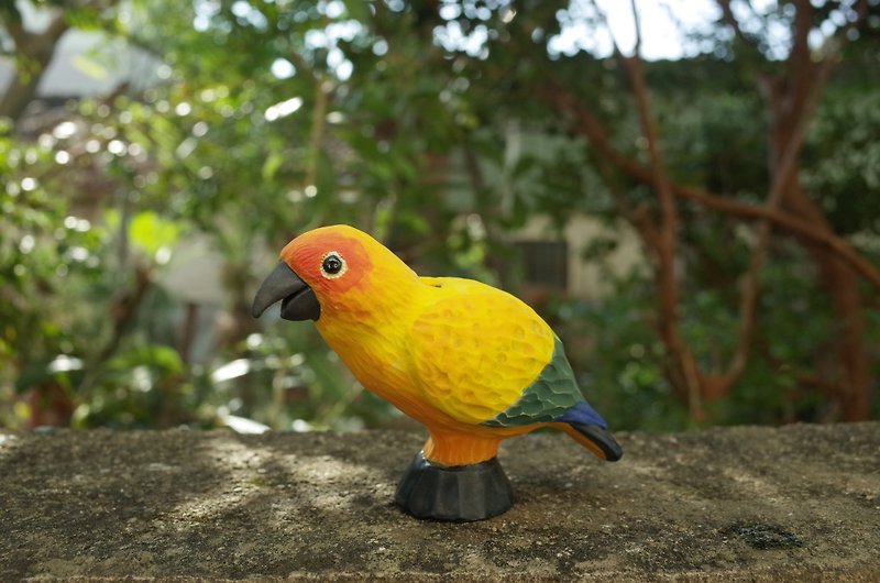 Golden Sun Parrot Ocarina - Stuffed Dolls & Figurines - Pottery Orange