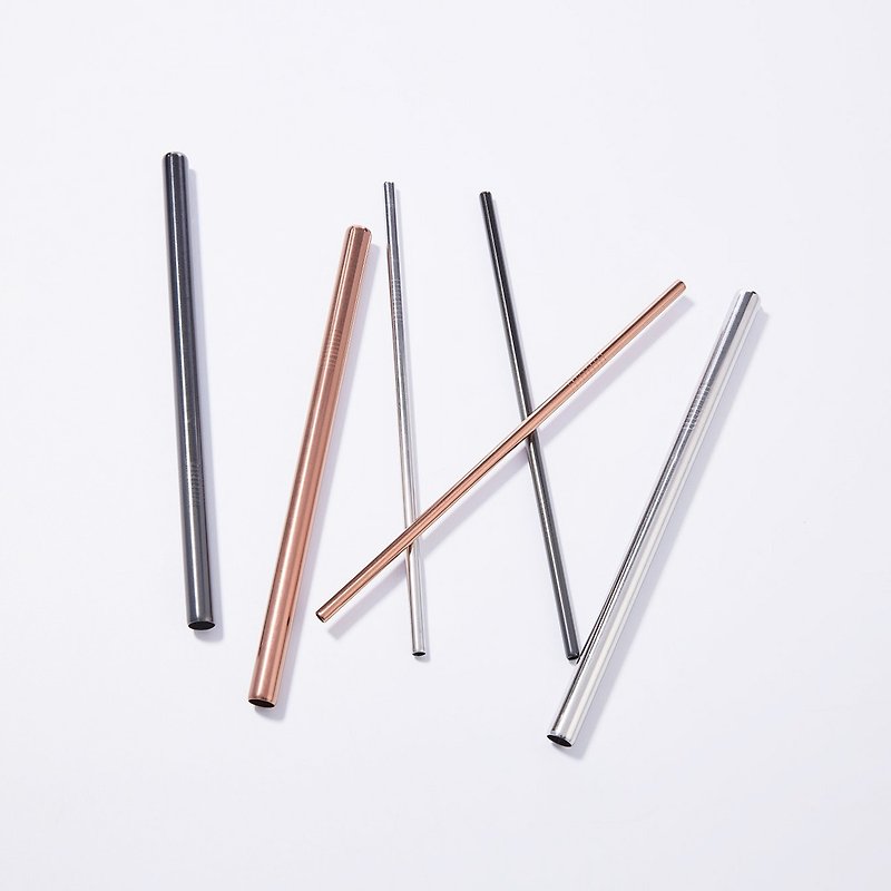 [Combo Offer] YCCT Thick and Thin Stainless Steel Straws + Straw Bag + Straw Brush - Reusable Straws - Stainless Steel Multicolor