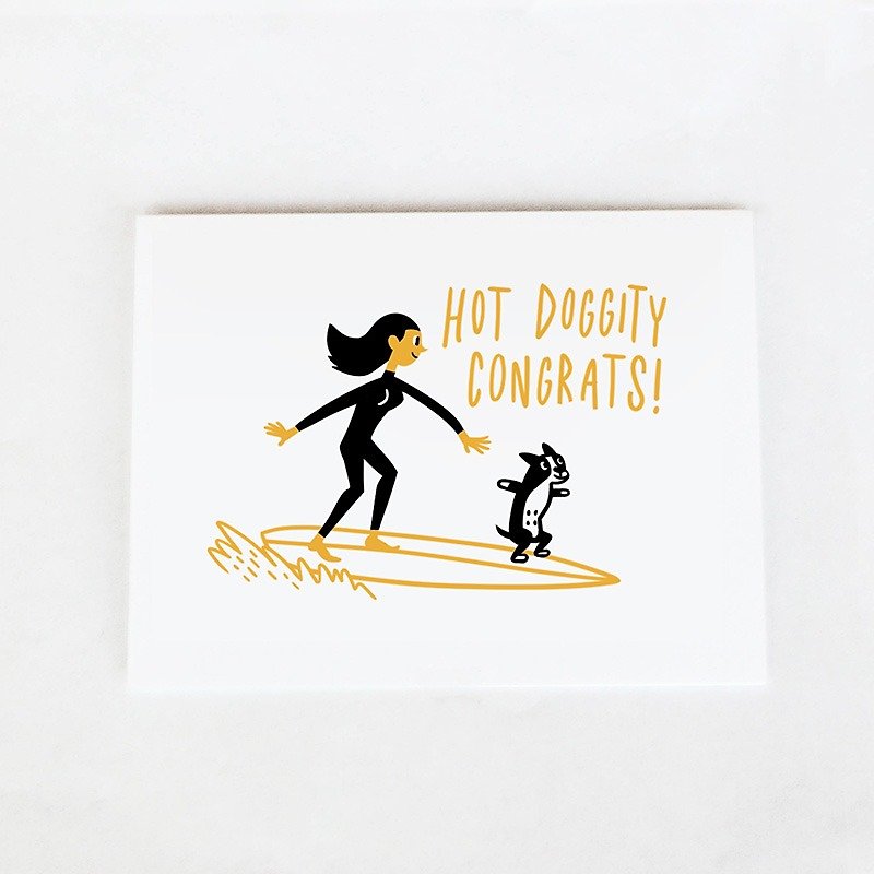 Forest & Waves Universal Card / you are successful (Surf Dog) - การ์ด/โปสการ์ด - กระดาษ สีเหลือง