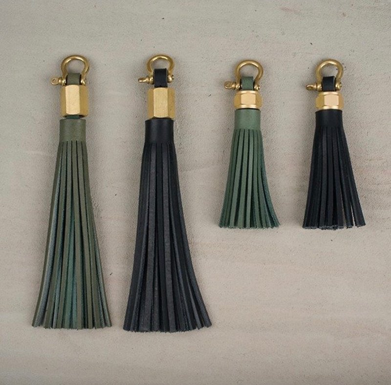 Leather tassel accessories / lengthened plus special edition - Other - Genuine Leather Green