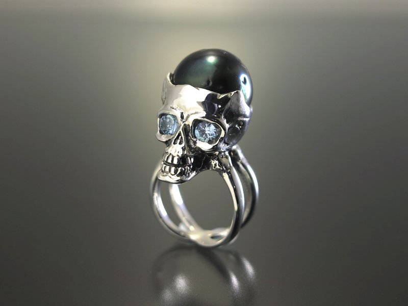 Japan Quality | Japanese Skull Ring Gasha-DOKURO Kuniyoshi UTAGAWA - 戒指 - 其他金屬 銀色
