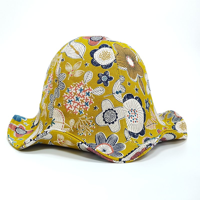 Large Lily Flower Hat - Flower Cluster (Yellow) 2018 Summer New Product # Sunscreen # Japan Fabric - Hats & Caps - Cotton & Hemp Multicolor