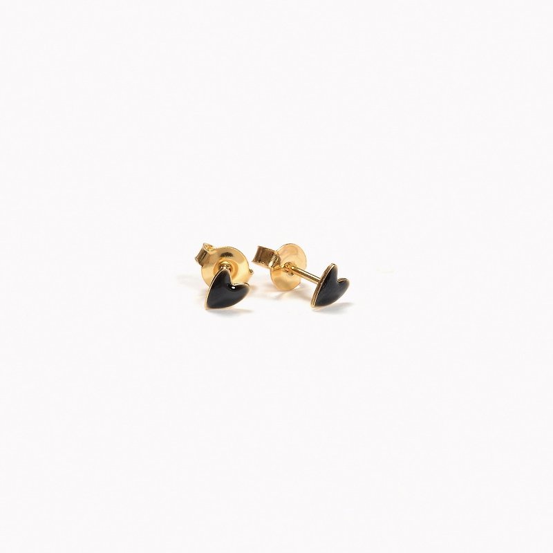 Titlee -Grant Earrings - Black - Earrings & Clip-ons - Copper & Brass Black