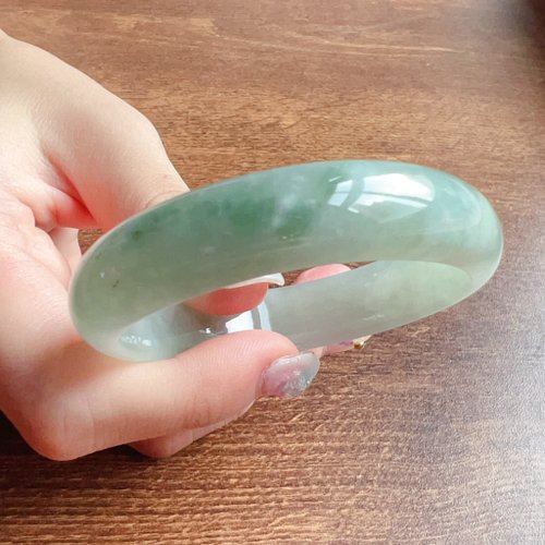 瓔珞翡翠 冰飄花翡翠貴妃鐲 | 16.5圍 | 天然緬甸玉翡翠A貨 | 送禮