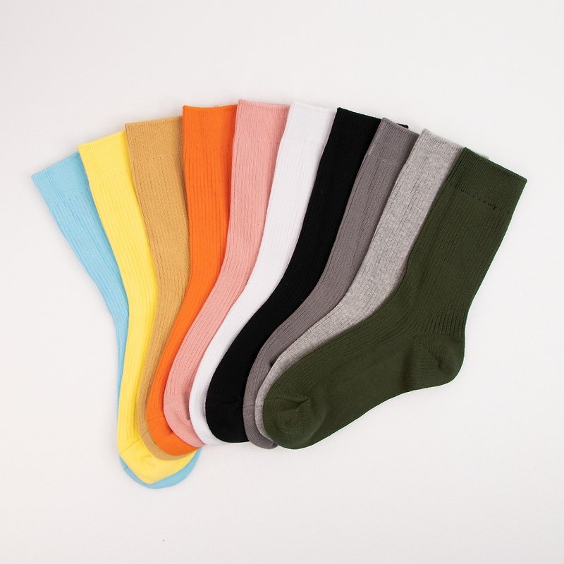 [WARX Antibacterial and Deodorant Socks] Thin Socks | Classic Plain Tall Socks (Total 10 Colors) - ถุงเท้า - ผ้าฝ้าย/ผ้าลินิน 