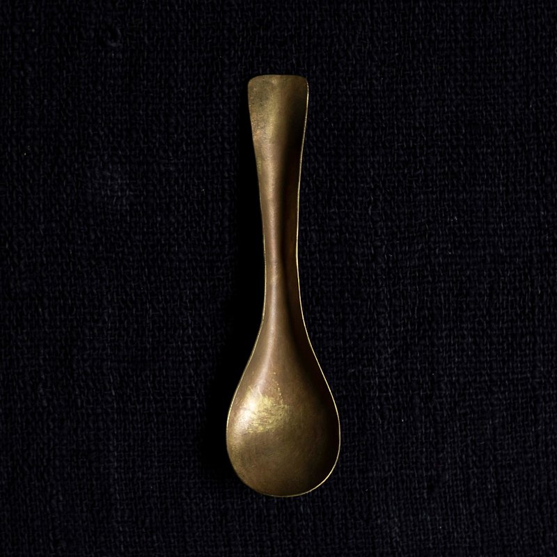 Tanaka _ bronze Bronze spoon _B07 - ตะหลิว - ทองแดงทองเหลือง สีทอง