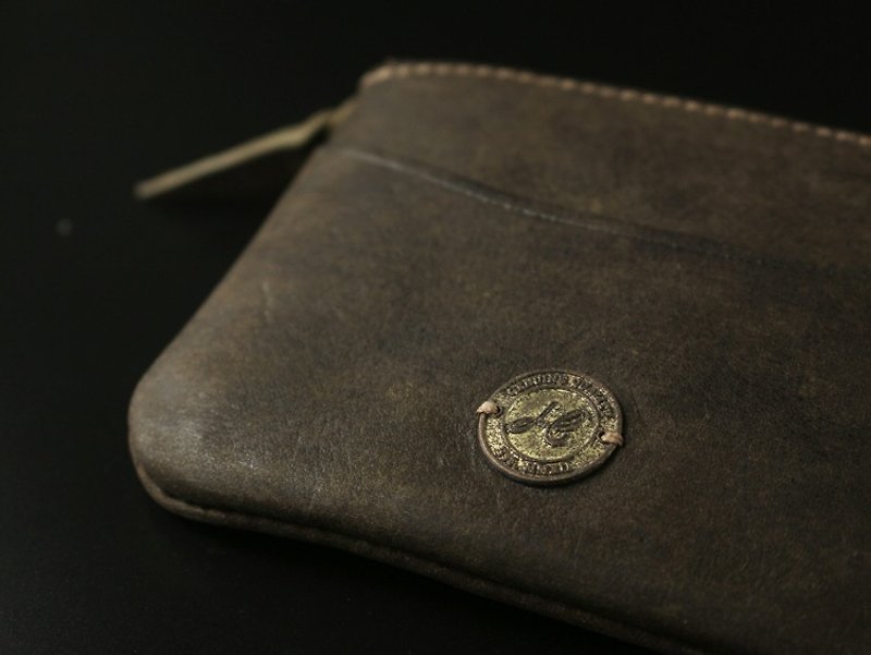 HEYOU Handmade - Coin Case Leather Coin Purse - Retro Green - กระเป๋าใส่เหรียญ - หนังแท้ หลากหลายสี