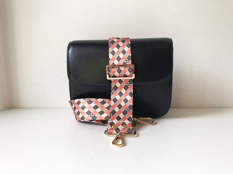 2 inch wide version, hand-made straps, backpack, wide straps can be adjusted and printed straps can be replaced - Messenger Bags & Sling Bags - Cotton & Hemp Orange