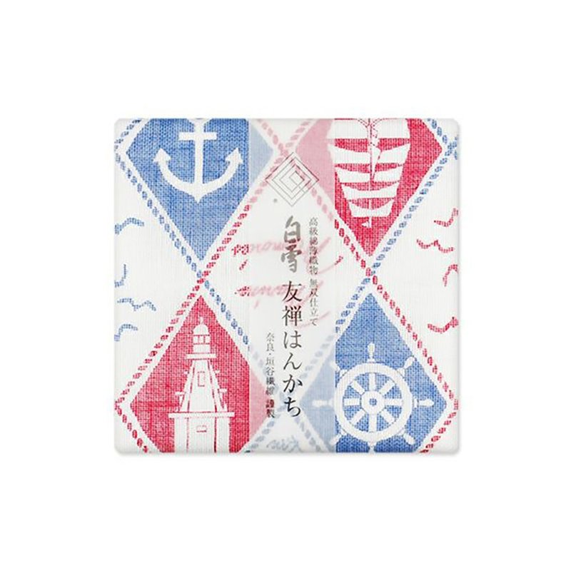 京友禪染手帕 / 海軍 - 手帕 - 棉．麻 多色