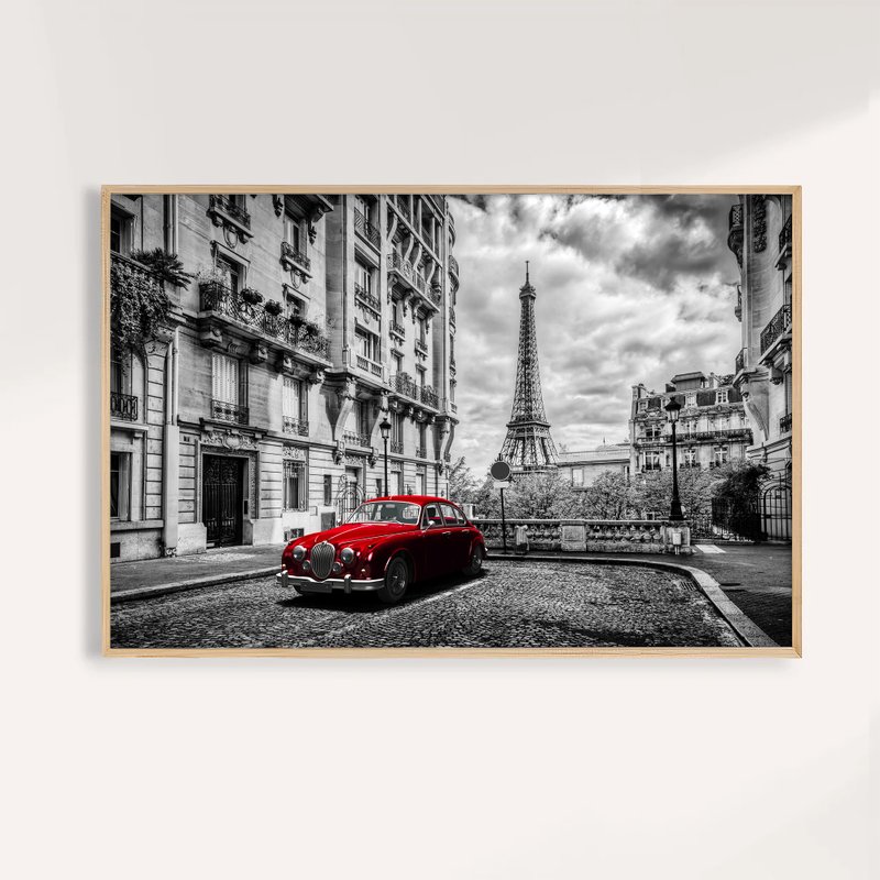 紅色巴黎 Red in Paris / 黑白攝影城市掛畫 畫芯 海報 - 海報/掛畫/掛布 - 紙 