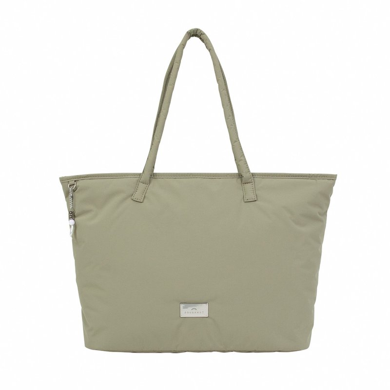 【DOUGHNUT】15-inch water-repellent shoulder/portable tote bag Pengpeng Air Bag-Military Green HZ - กระเป๋าถือ - ไนลอน สีเขียว