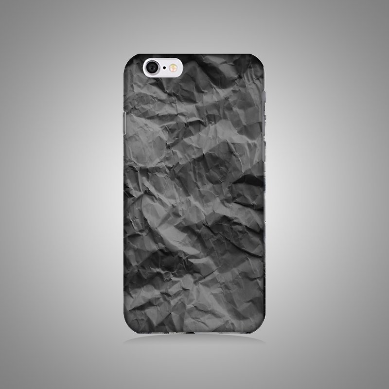 Empty shell series-black crumpled paper original mobile phone case/protective cover (hard shell) - อื่นๆ - พลาสติก 
