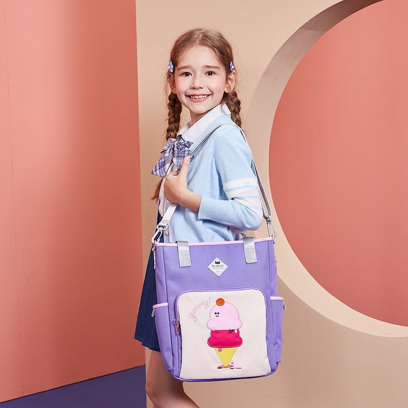 BEATRIX NEW YORK Classic Embroidery Waterproof Waterproof Portable Crossbody Tutorial Art Bag for Elementary School - กระเป๋าแมสเซนเจอร์ - เส้นใยสังเคราะห์ หลากหลายสี