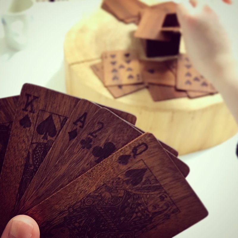 Wooden TRUMP 50*75 Size - 桌遊/卡 Game - 木頭 咖啡色