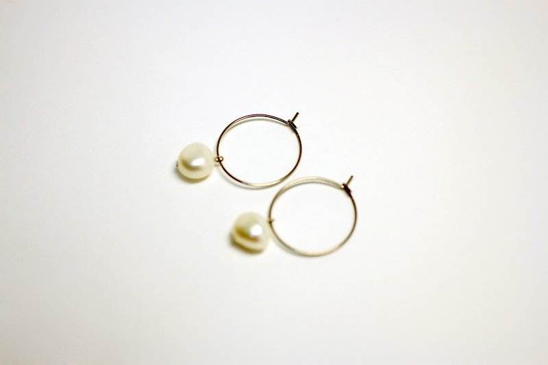 阿金客訂的 - 耳環/耳夾 - 其他金屬 白色