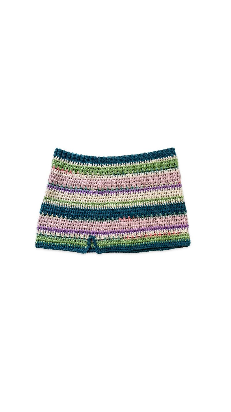 Lagoon Mini Skirt, Skirt, Crochet Mini Skirt - Skirts - Other Materials Multicolor