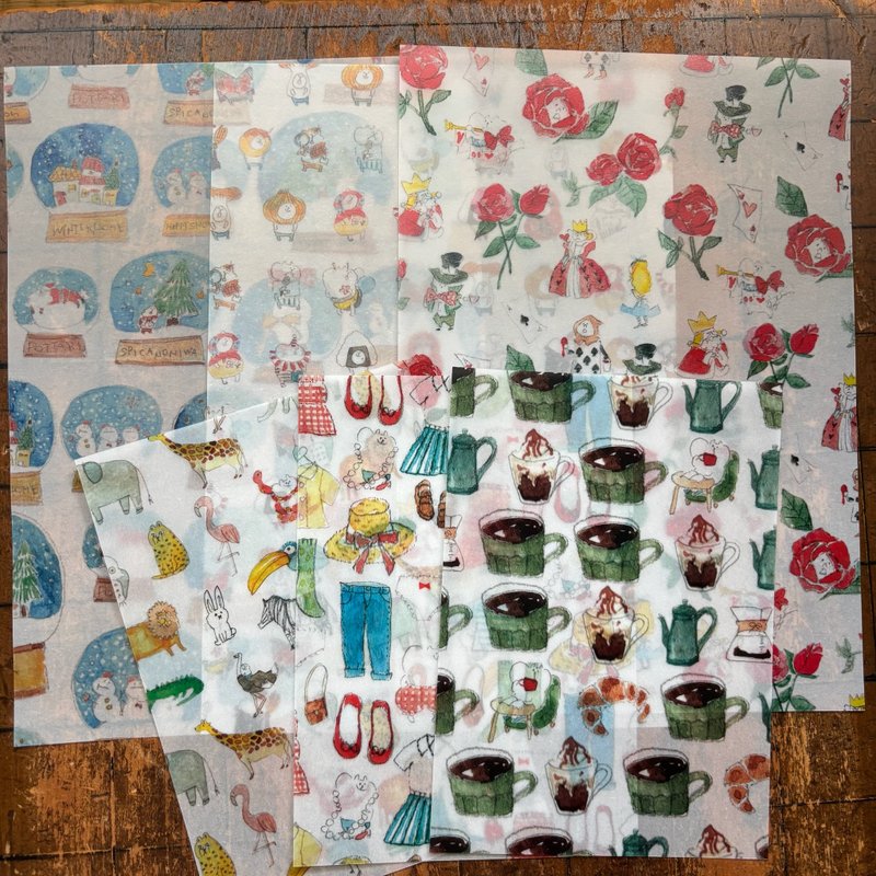 Spica 小庭手作 / muu 醬 透光設計紙 / coffee - 卡片/明信片 - 紙 綠色