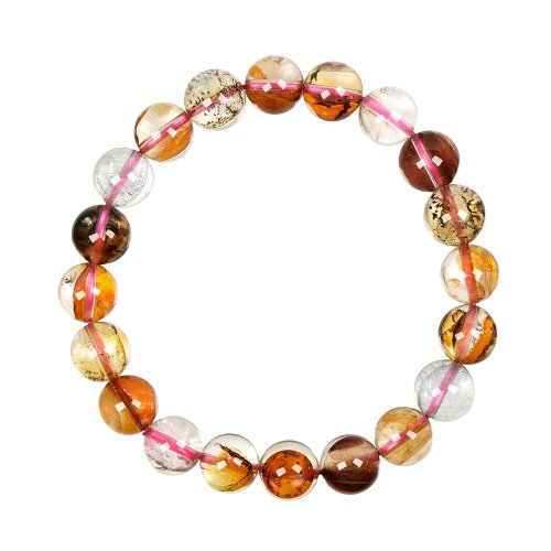 正佳珠寶 Gemsrich Jewelry 【正佳珠寶】小樹膠花水晶 高品玉化小樹水晶 9.4-9.8mm