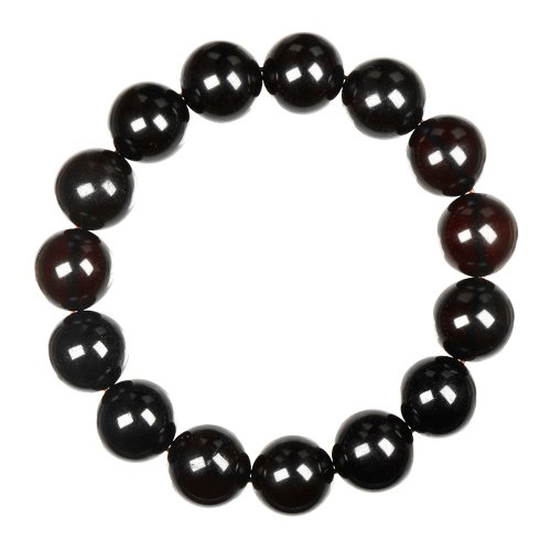 正佳珠寶 Gemsrich Jewelry 【正佳珠寶】琥珀翳珀 頂級黑棕翳珀 13.4-13.8mm 琥珀翳珀手珠