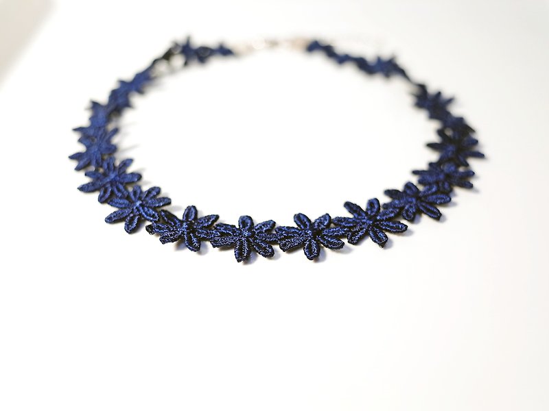 W&Y Atelier - Flower Choker , Necklace (2 colors) - Necklaces - Other Materials Blue