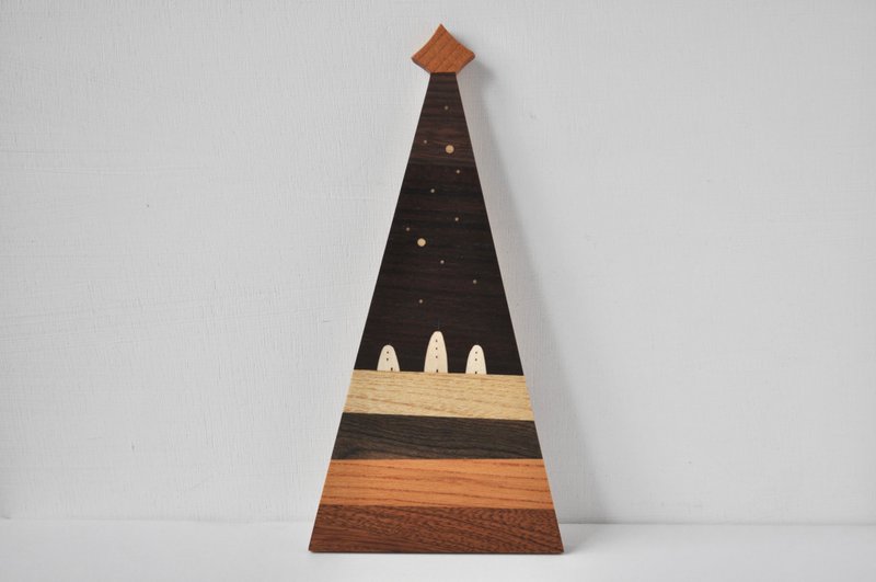 Christmas tree in the holy night scenery 2024 8 - Wall Décor - Wood 