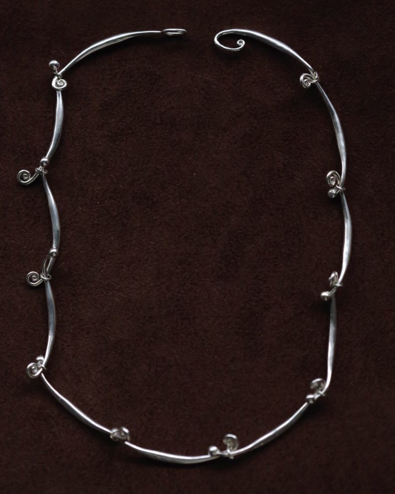 Vortex Trace Necklace | 渦痕項鍊 - 項鍊 - 純銀 銀色