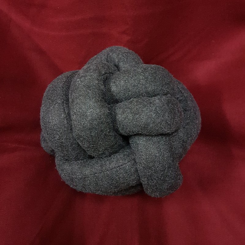Tie a Knot Pillow - Dark Grey Knot - Pillows & Cushions - Polyester Pink