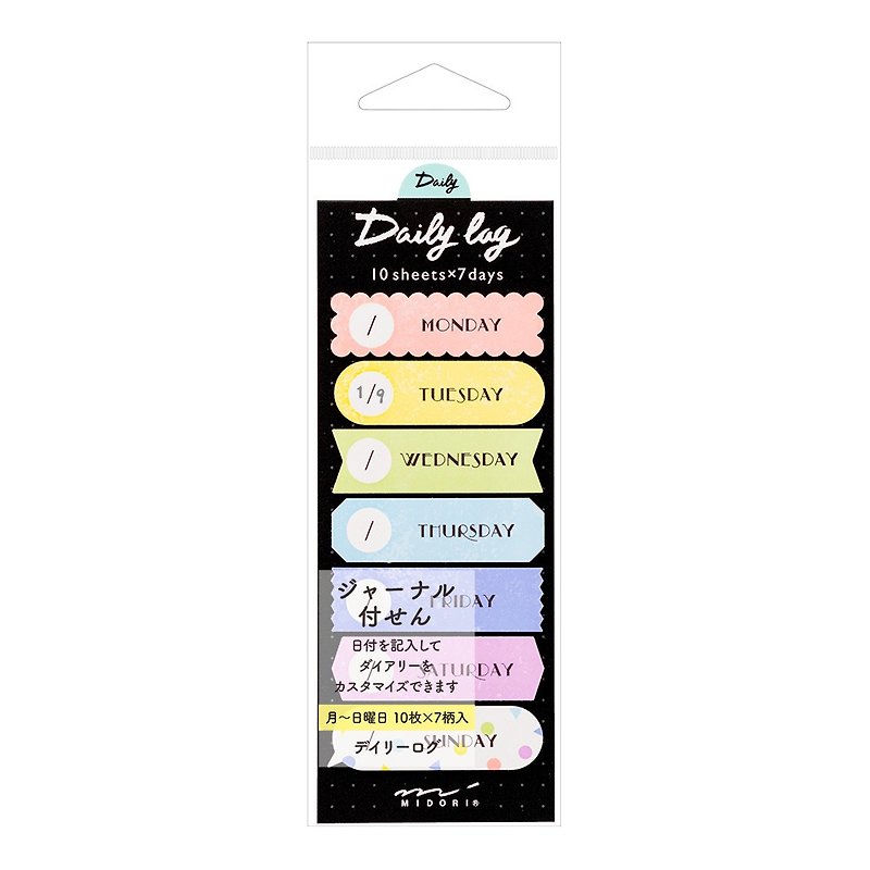MIDORI Note Paper-One Day Color - Sticky Notes & Notepads - Paper Multicolor