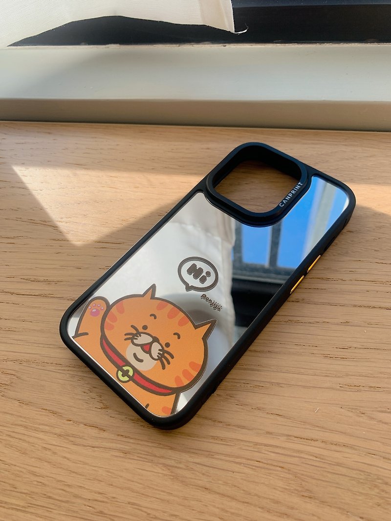 i Phone mirror phone case Ponosuke Say Hi style - Phone Cases - Other Materials Orange