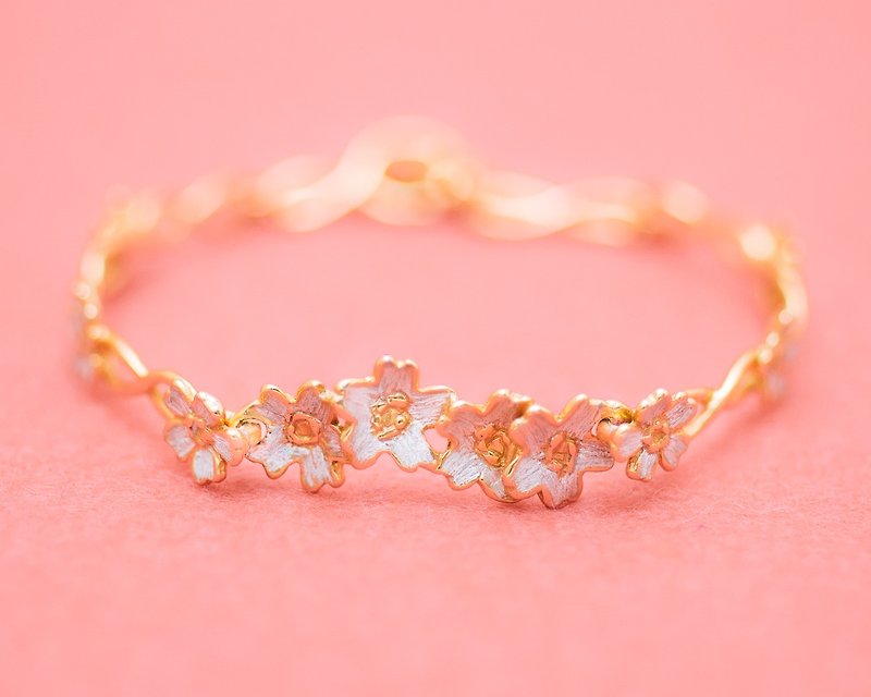Sakura Cherry Blossom bracelet - Bracelets - Other Metals Gold