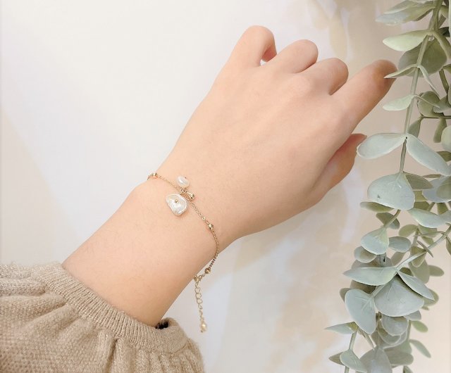 │Light Luxury│Pearl Petal Lulu• Bracelet• 14K Gold Note