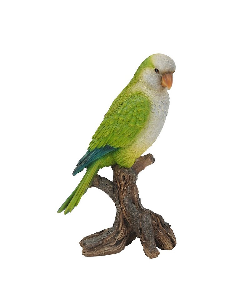 ZOOCRAFT realistic animal series monk parrot shape paper clip iron absorber/desk decoration/stationery storage - อื่นๆ - เรซิน สีเขียว