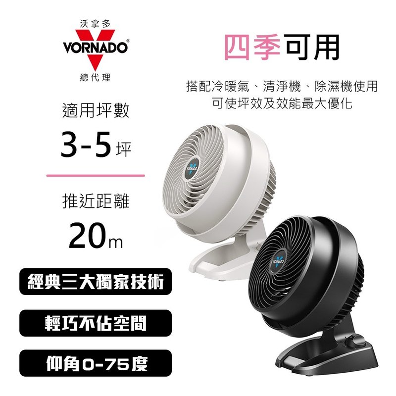 American VORNADO vortex air circulation fan 530-TW for 3-5 square meters, 2 colors in total - เครื่องใช้ไฟฟ้าขนาดเล็กอื่นๆ - พลาสติก 